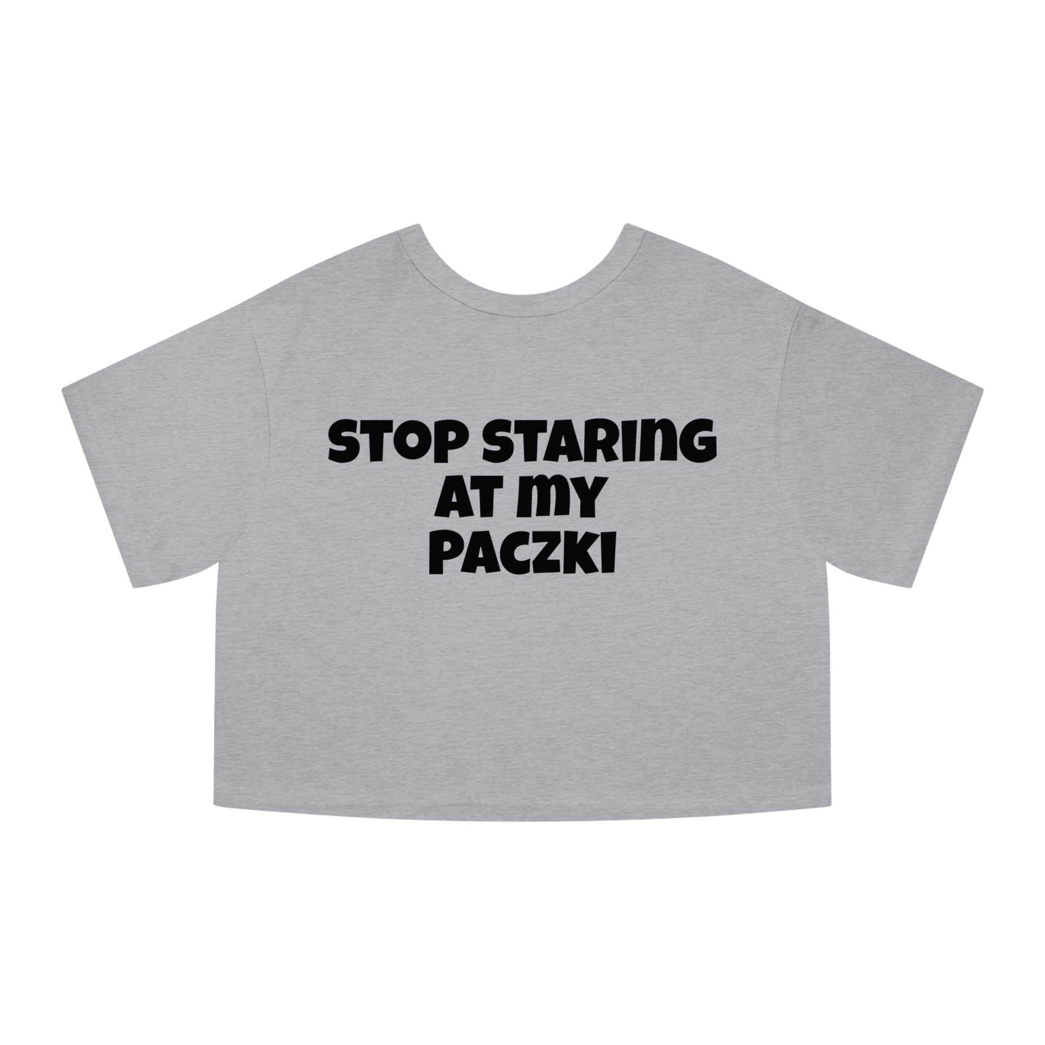 Cropped T-Shirt - Paczki Boobs Funny Crop Top