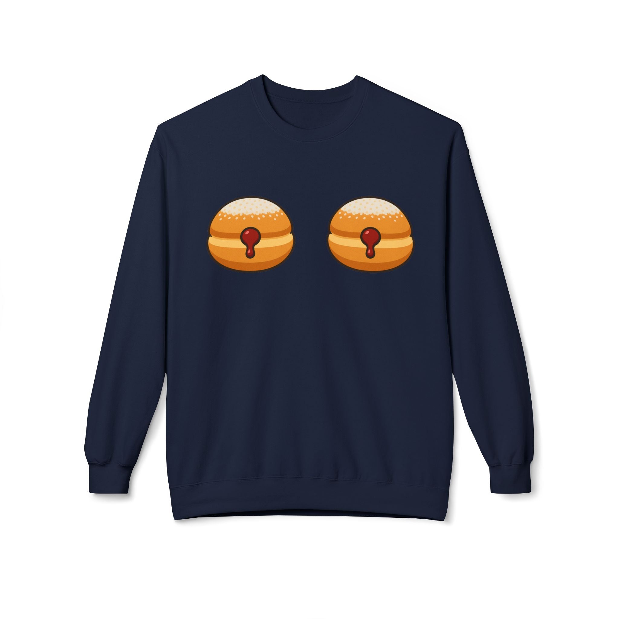 Crewneck Sweatshirt with Funny Paczki Boobs Design