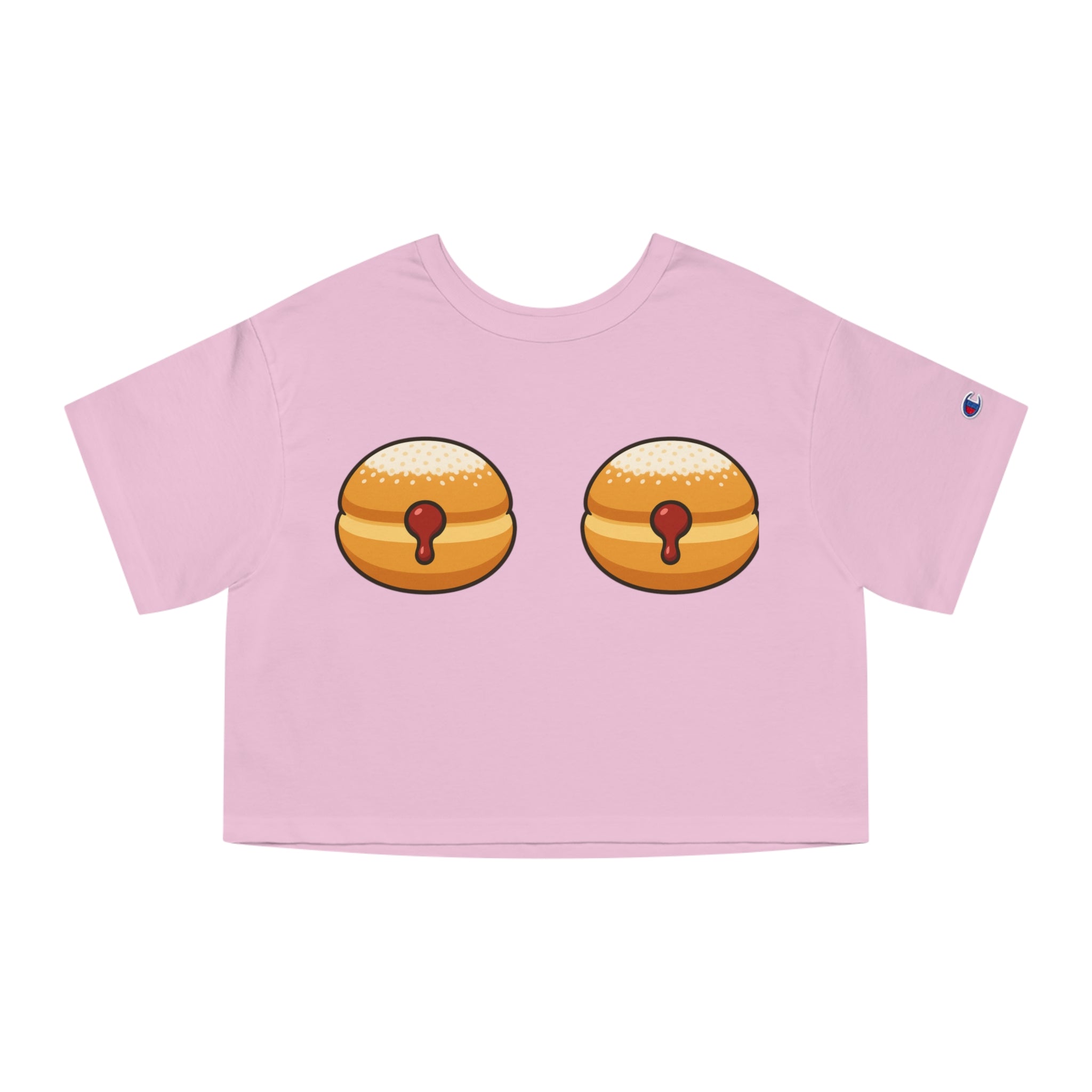 Cropped T-Shirt - Paczki Boobs Funny Crop Top