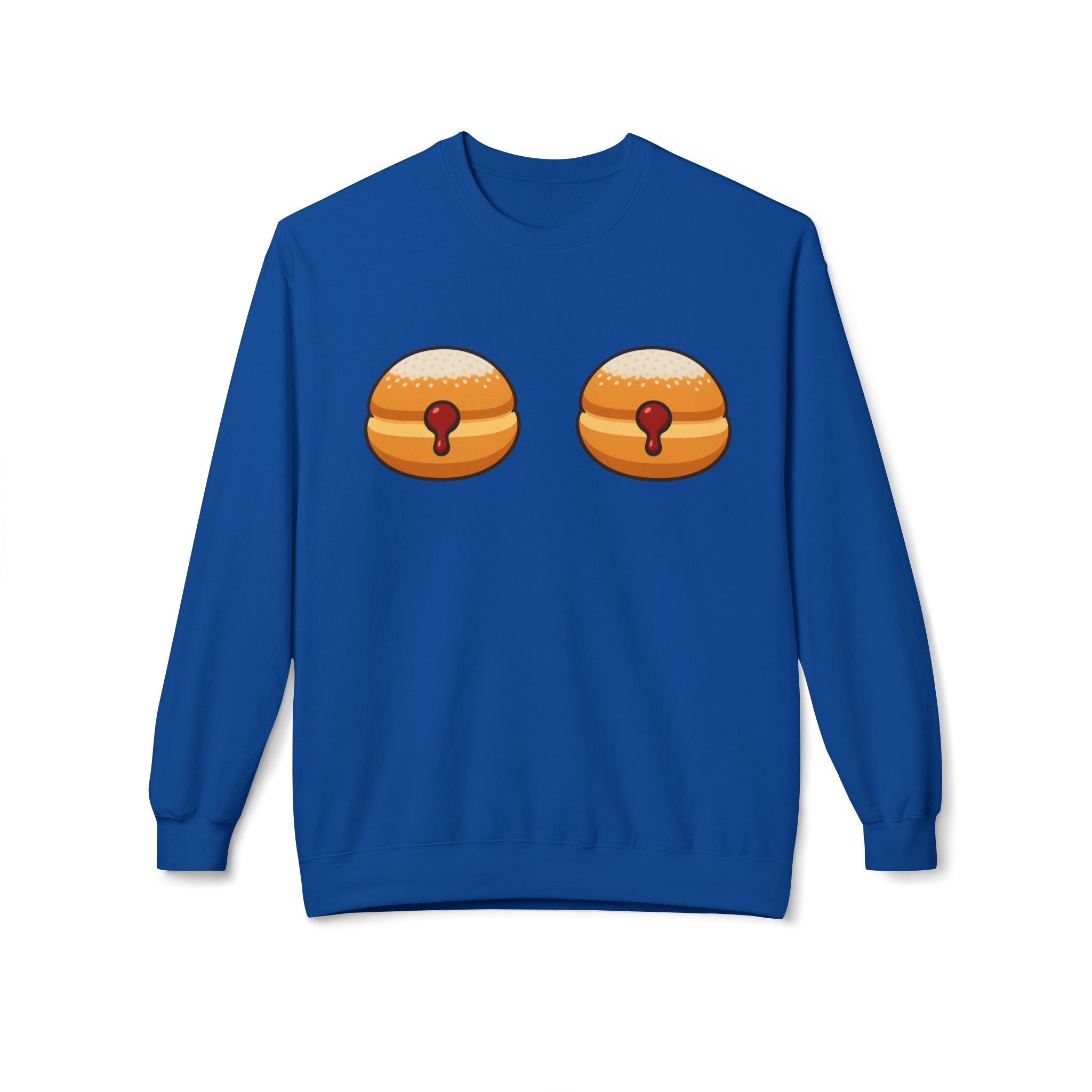 Crewneck Sweatshirt with Funny Paczki Boobs Design