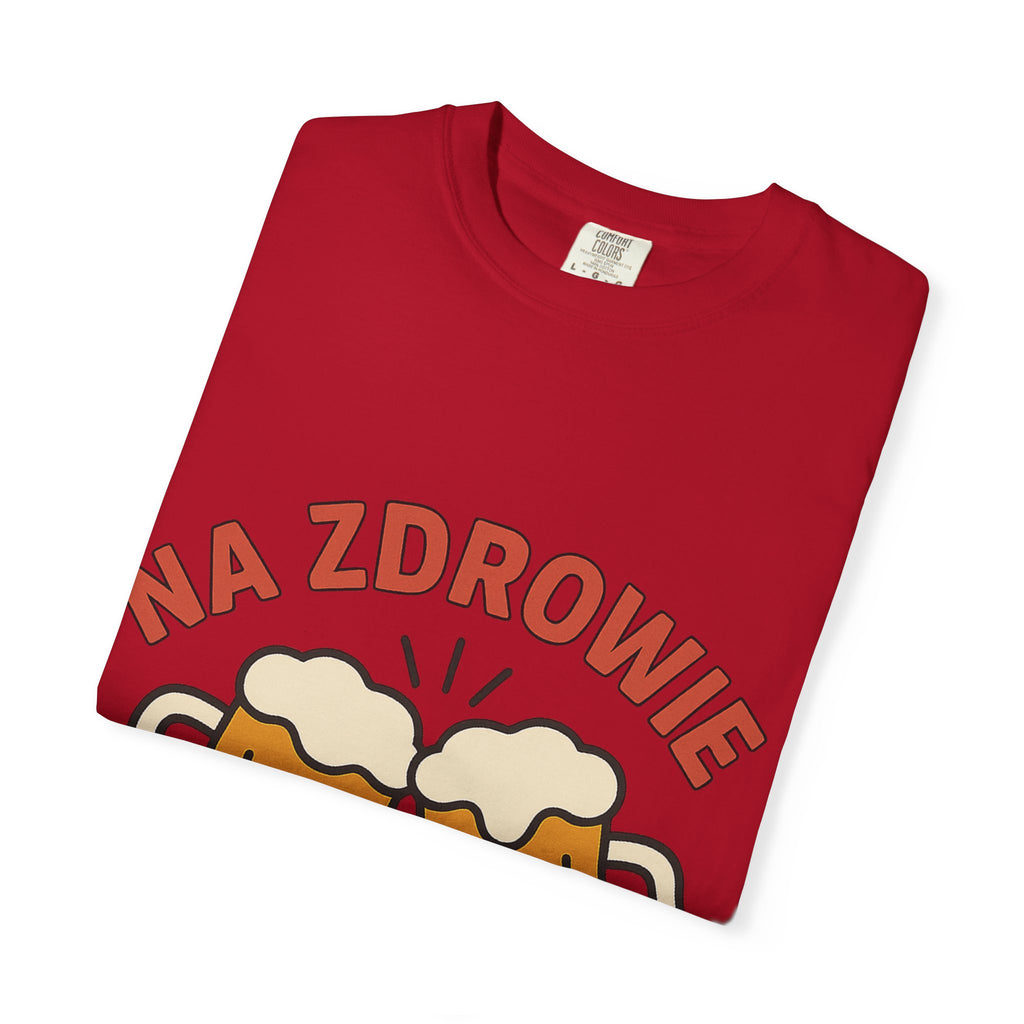 Na Zdrowie Cheers with Clinking Beer Mugs T-Shirt