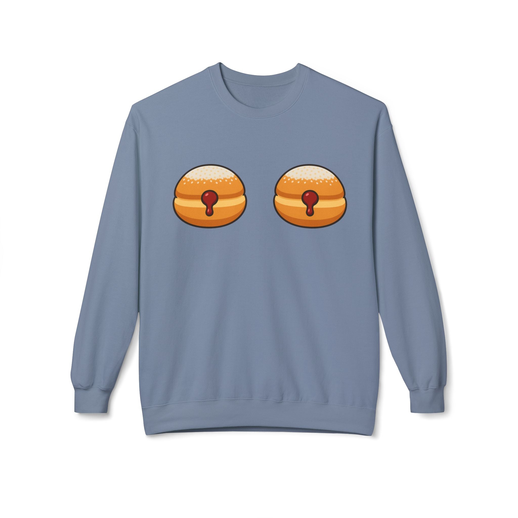 Crewneck Sweatshirt with Funny Paczki Boobs Design