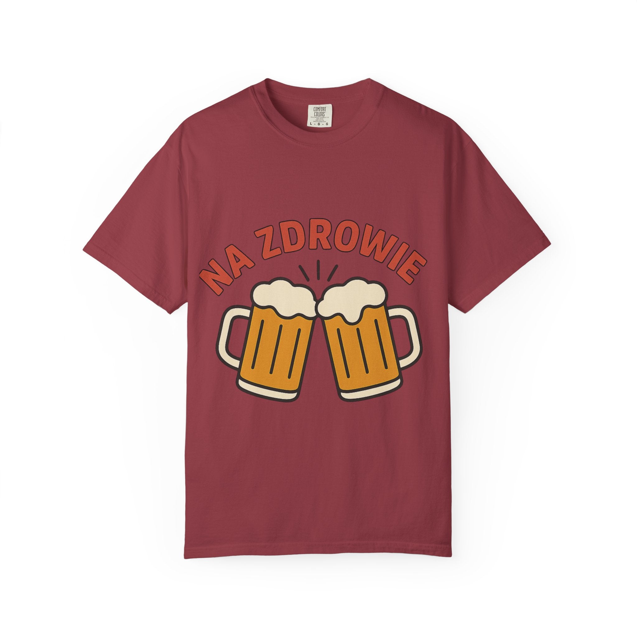 Na Zdrowie Cheers with Clinking Beer Mugs T-Shirt