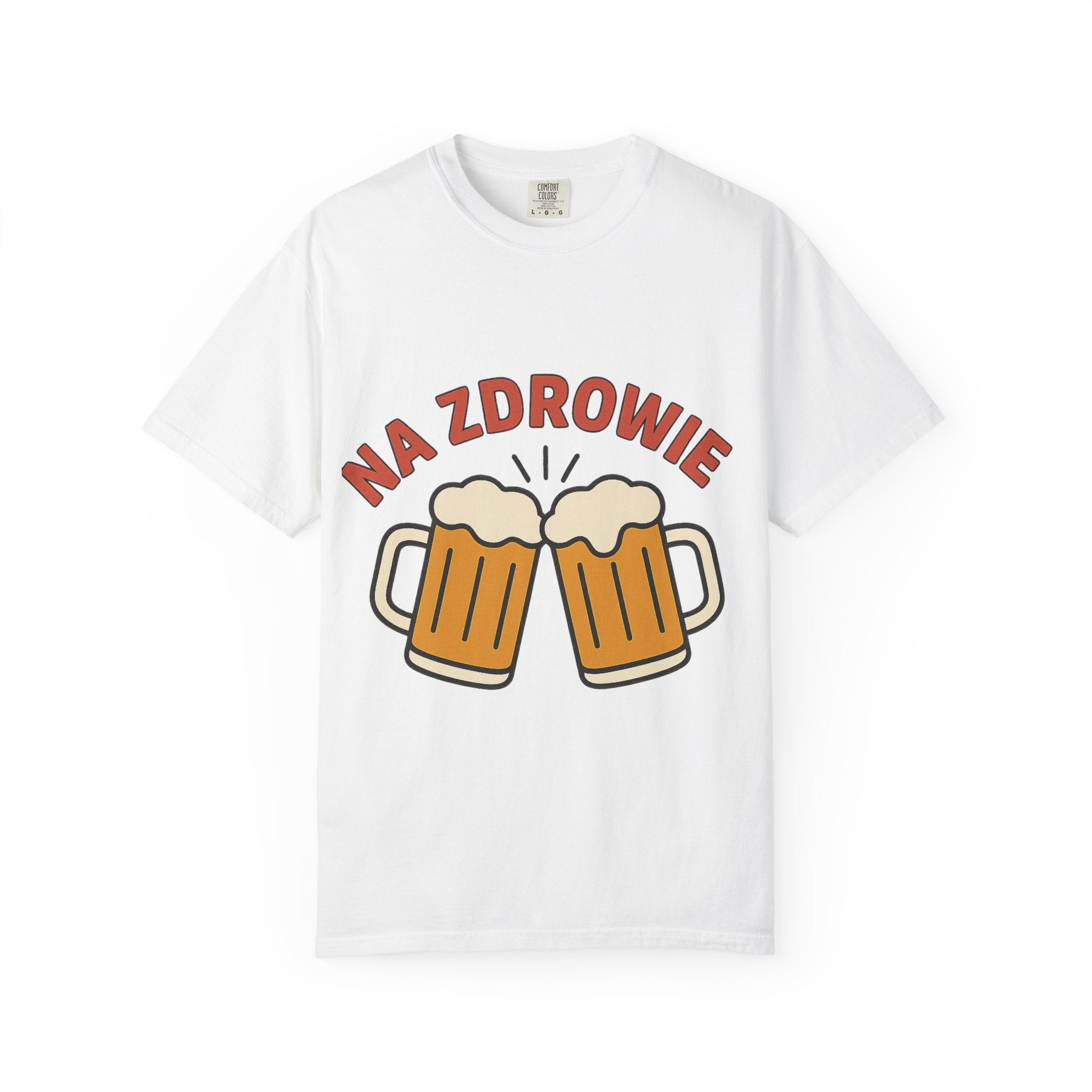 Na Zdrowie Cheers with Clinking Beer Mugs T-Shirt