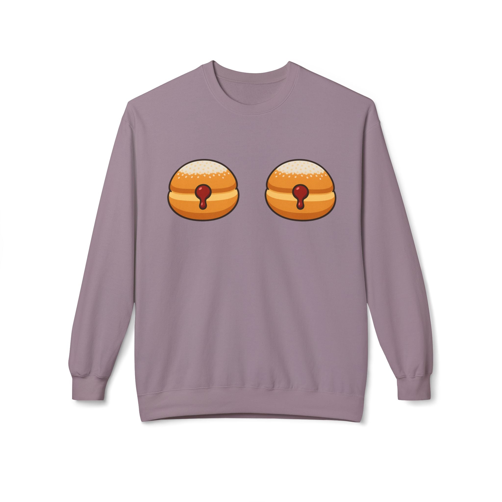 Crewneck Sweatshirt with Funny Paczki Boobs Design