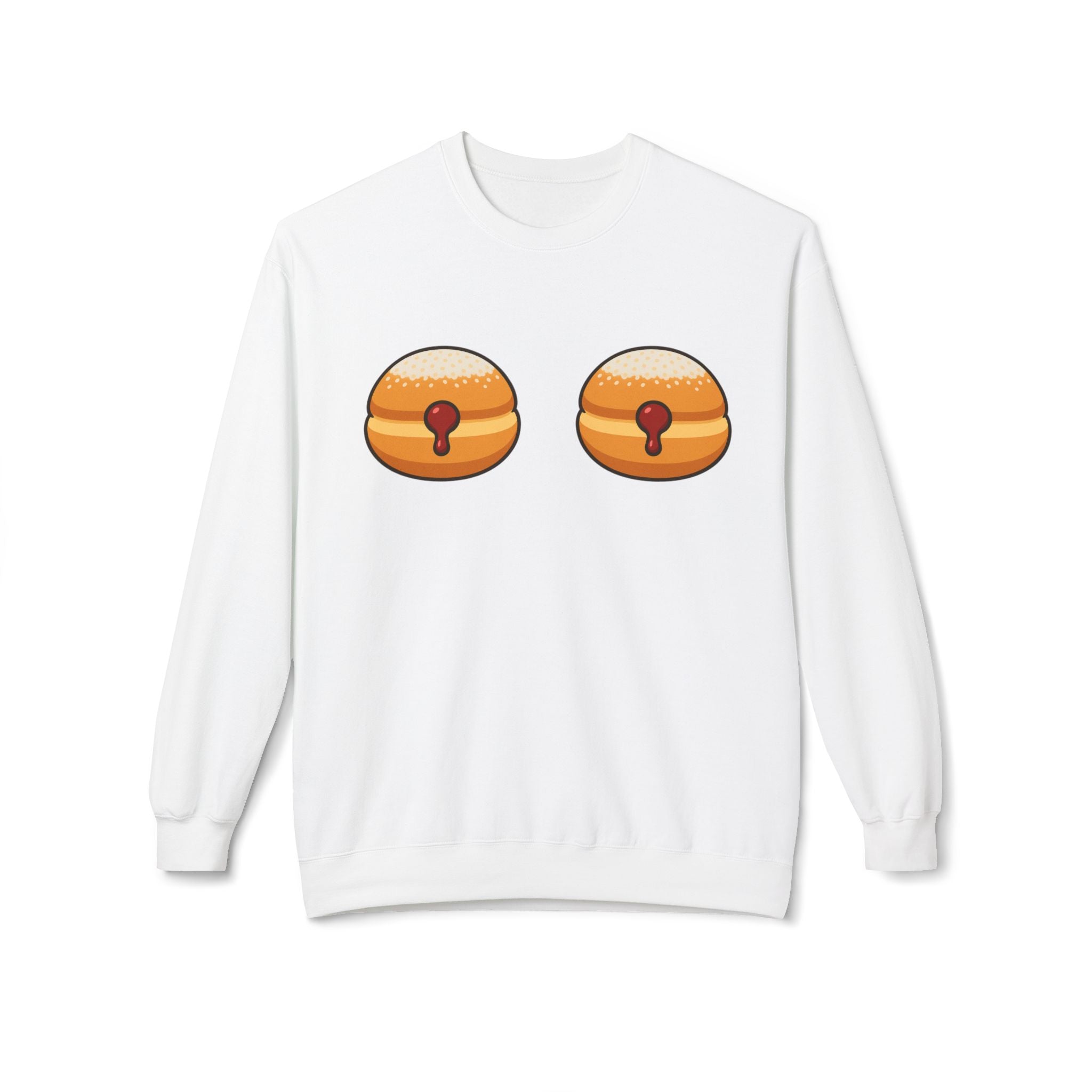 Crewneck Sweatshirt with Funny Paczki Boobs Design