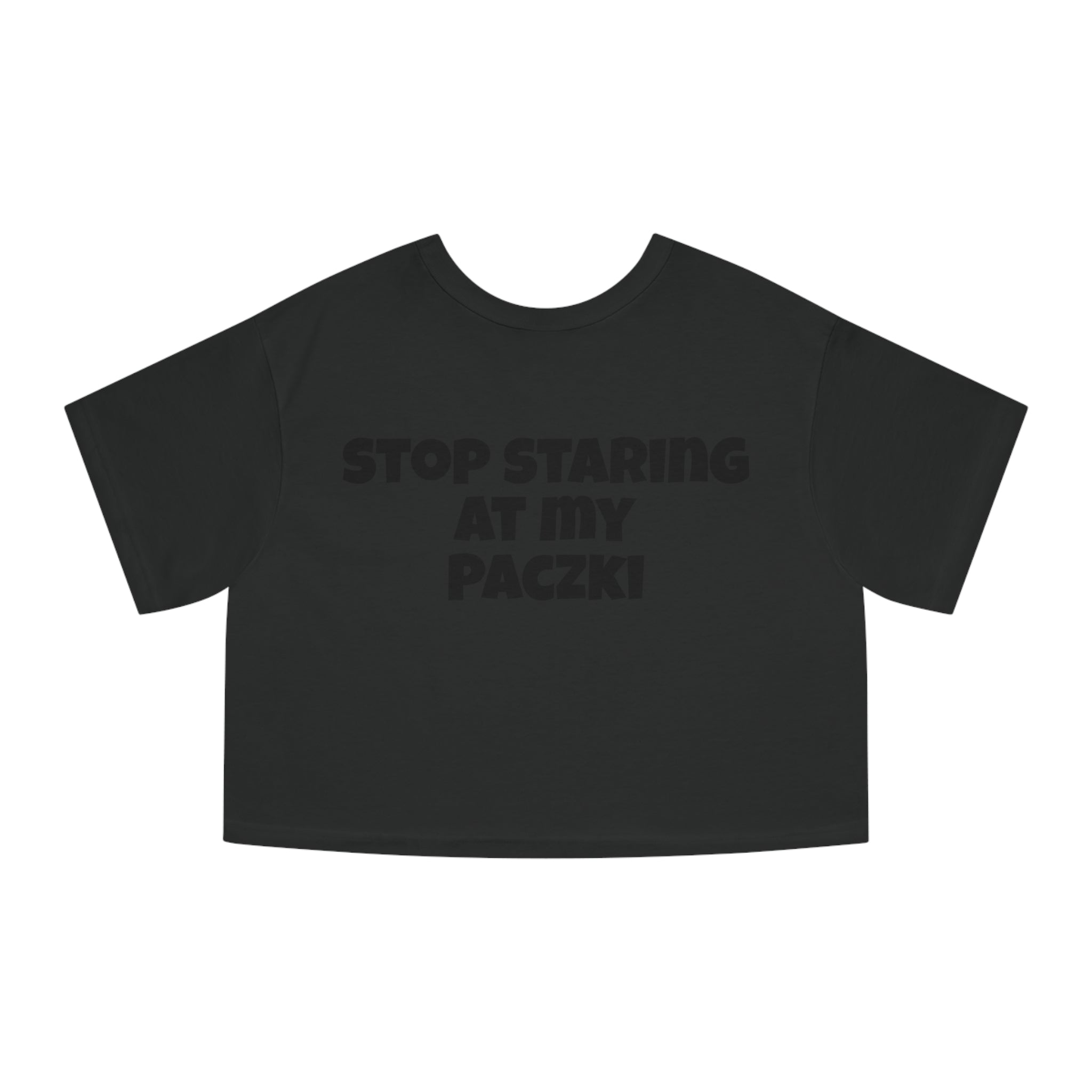 Cropped T-Shirt - Paczki Boobs Funny Crop Top