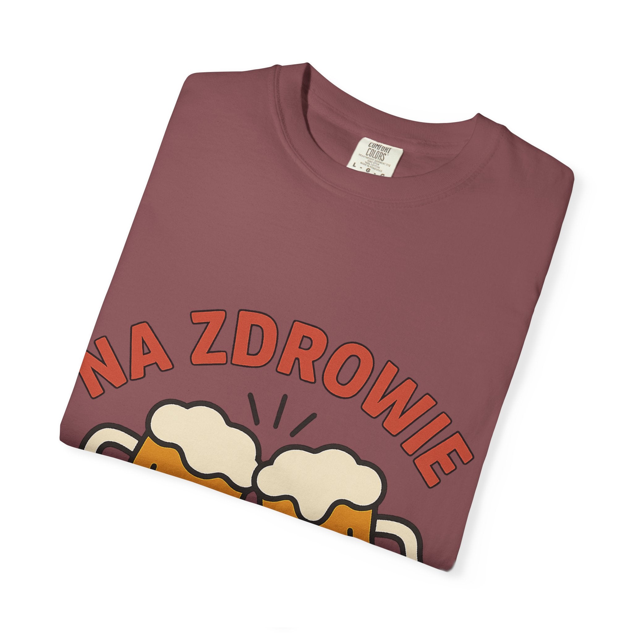 Na Zdrowie Cheers with Clinking Beer Mugs T-Shirt