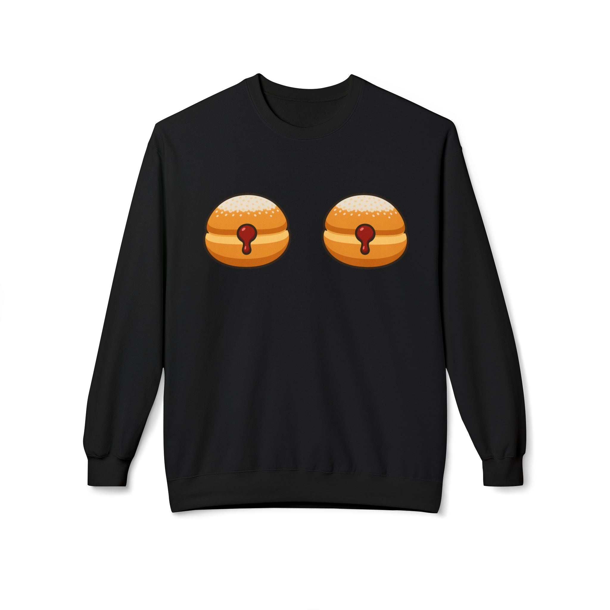 Crewneck Sweatshirt with Funny Paczki Boobs Design
