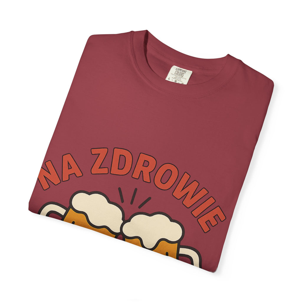 Na Zdrowie Cheers with Clinking Beer Mugs T-Shirt