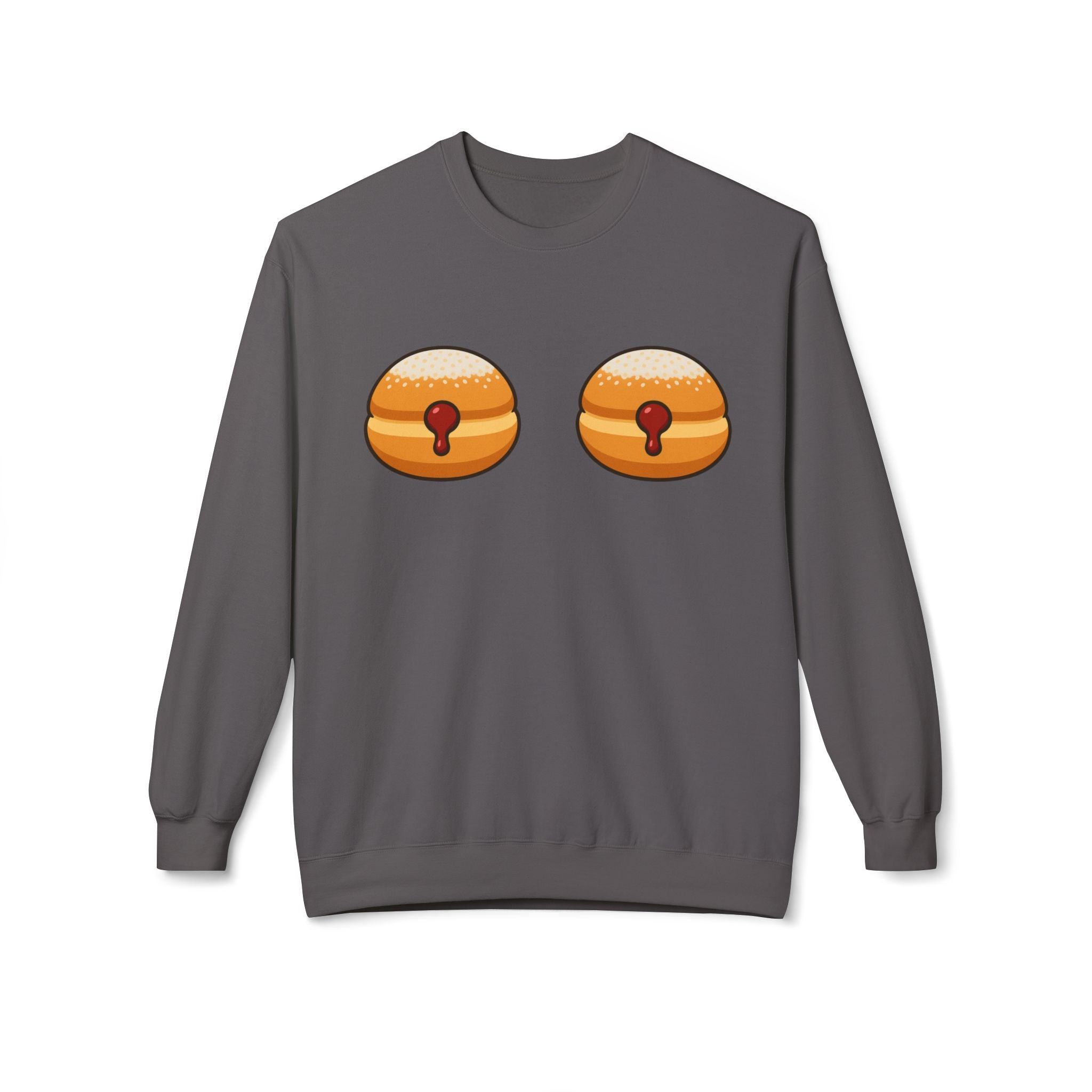 Crewneck Sweatshirt with Funny Paczki Boobs Design