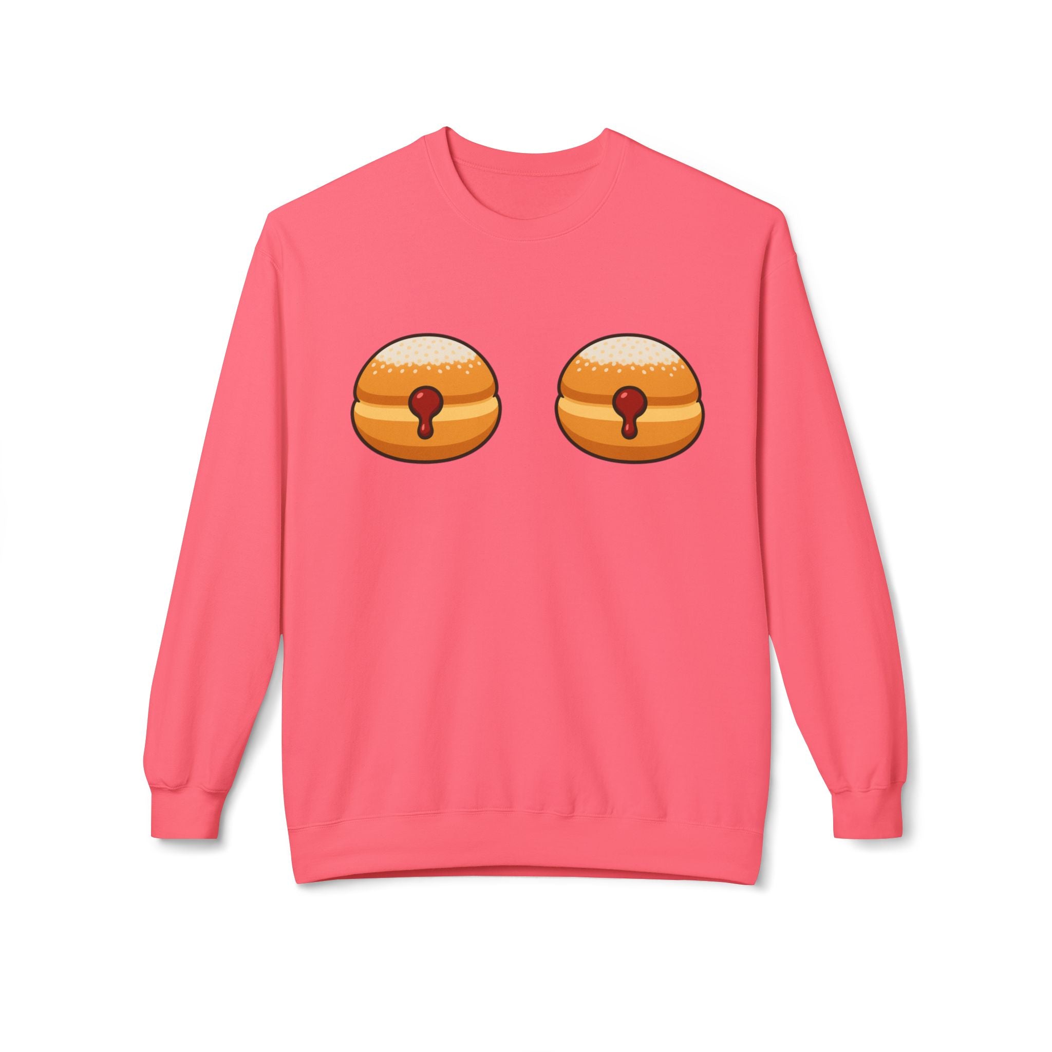 Crewneck Sweatshirt with Funny Paczki Boobs Design