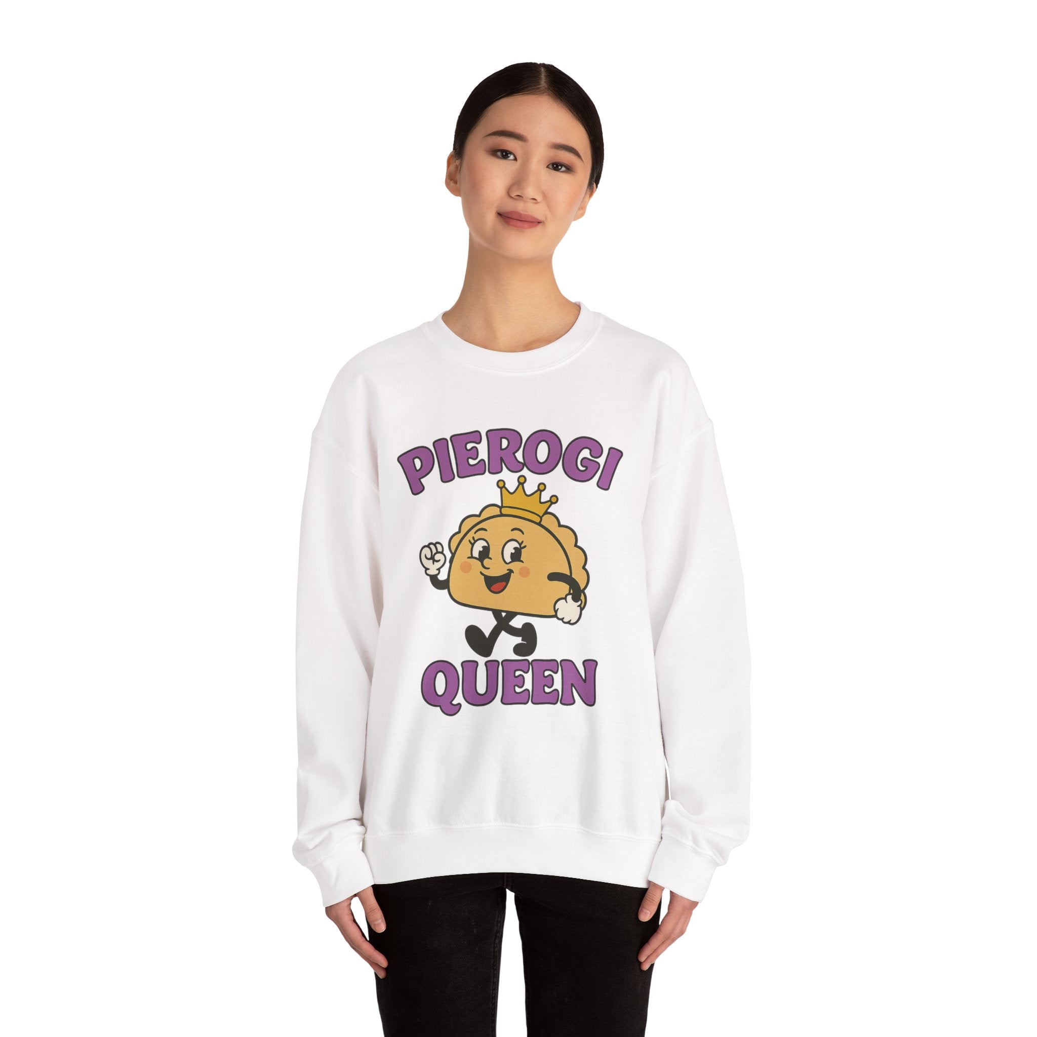 Pierogi Queen Sweatshirt | Cute Cartoon Pierogi, Foodie Shirt