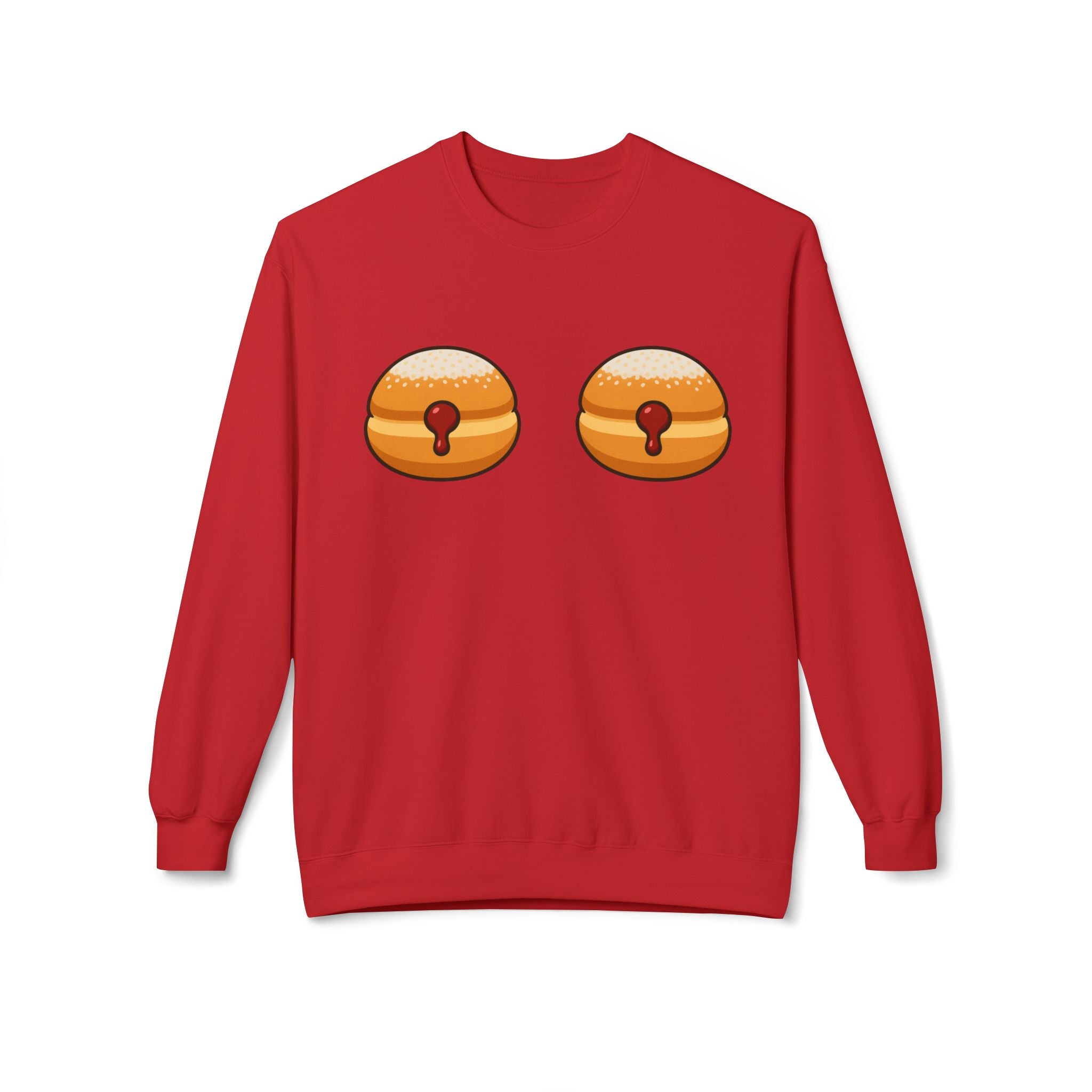 Crewneck Sweatshirt with Funny Paczki Boobs Design