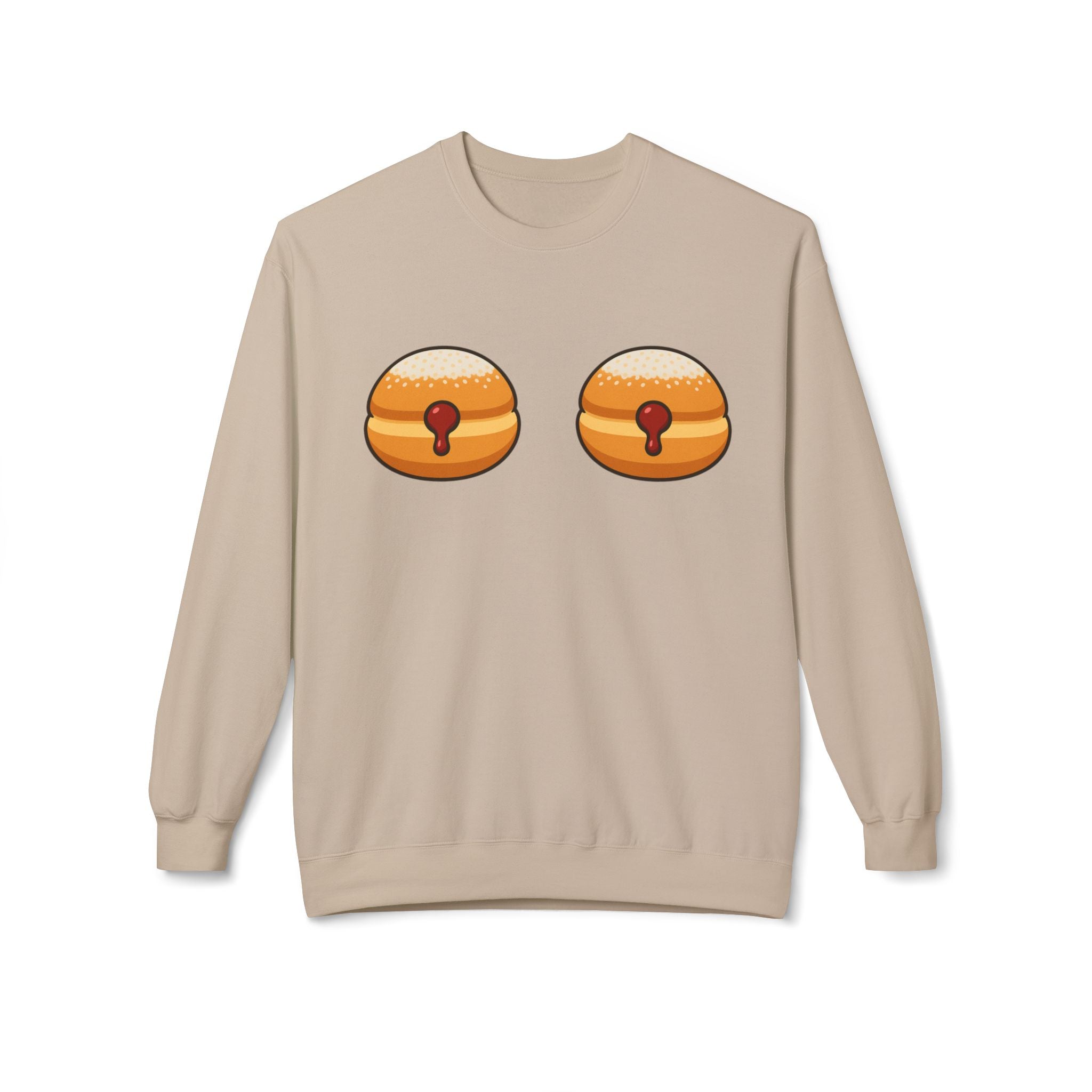Crewneck Sweatshirt with Funny Paczki Boobs Design